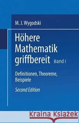 Höhere Mathematik Griffbereit: Definitionen, Theoreme, Beispiele Vygodskij, Mark Ja 9783528183097 Vieweg+teubner Verlag