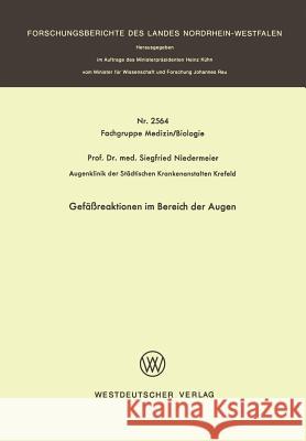 Gefäßreaktionen Im Bereich Der Augen Niedermeier, Siegfried 9783531025643 Vs Verlag Fur Sozialwissenschaften