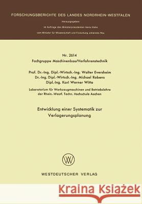 Entwicklung Einer Systematik Zur Verlagerungsplanung Walter Eversheim 9783531026145