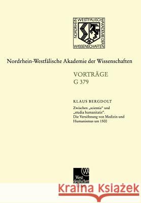 Geisteswissenchaften: Vorträge - G 379 Bergdolt, Klaus 9783531073798 Vs Verlag F R Sozialwissenschaften