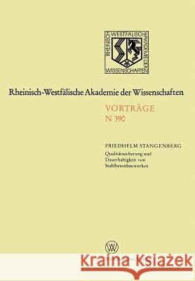 Qualitätssicherung Und Dauerhaftigkeit Von Stahlbetonbauwerken Stangenberg, Friedhelm 9783531083902 Vs Verlag Fur Sozialwissenschaften