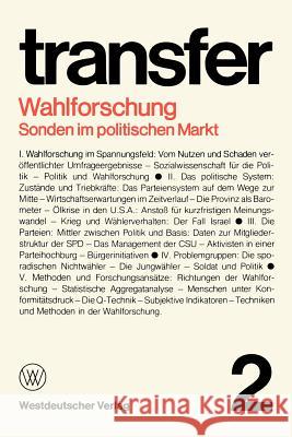 Wahlforschung: Sonden Im Politischen Markt Böhret, Carl 9783531113500 Vs Verlag F R Sozialwissenschaften