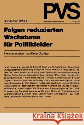 Folgen Reduzierten Wachstums Für Politikfelder Grottian, Peter 9783531115351 Vs Verlag Fur Sozialwissenschaften