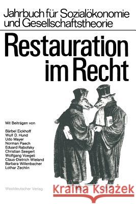 Restauration Im Recht Na Na 9783531119304 Springer