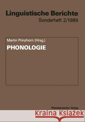 Phonologie Martin Prinzhorn 9783531120386 Vs Verlag Fur Sozialwissenschaften