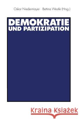 Demokratie Und Partizipation: Festschrift Für Max Kaase Niedermayer, Oskar 9783531134321