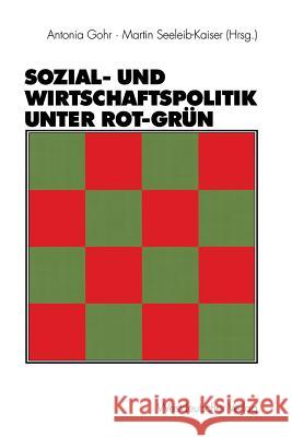 Sozial- Und Wirtschaftspolitik Unter Rot-Grün Gohr, Antonia 9783531140643 Vs Verlag F R Sozialwissenschaften