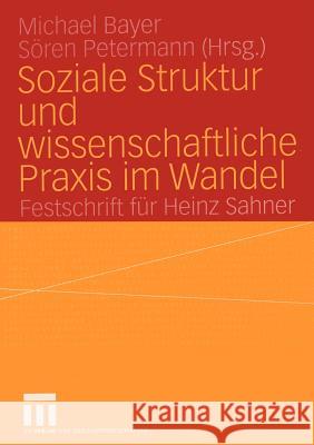 Soziale Struktur Und Wissenschaftliche Praxis Im Wandel: Festschrift Für Heinz Sahner Bayer, Michael 9783531141596
