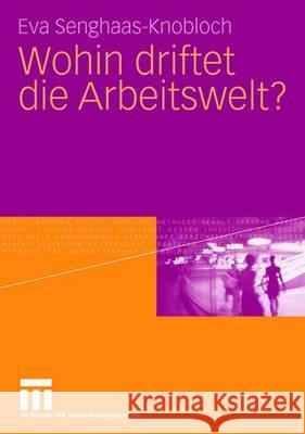 Wohin Driftet Die Arbeitswelt? Senghaas-Knobloch, Eva 9783531158600 Vs Verlag Fur Sozialwissenschaften