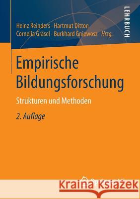 Empirische Bildungsforschung: Strukturen Und Methoden Reinders, Heinz 9783531199917 Vs Verlag Fur Sozialwissenschaften