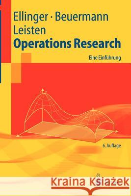 Operations Research: Eine Einführung Ellinger, Theodor 9783540004776 Springer