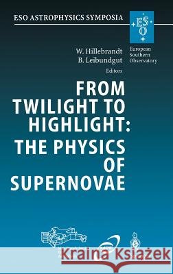 From Twilight to Highlight: The Physics of Supernovae: Proceedings of the ESO/MPA/MPE Workshop Held at Garching, Germany, 29–31 July 2002 Wolfgang Hillebrandt, Bruno Leibundgut 9783540004837