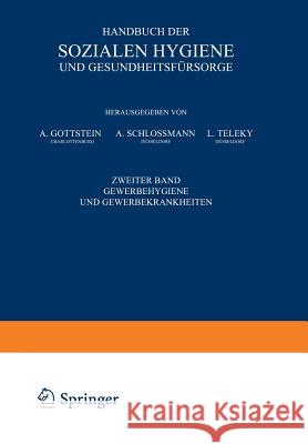 Handbuch Der Sozialen Hygiene Und Gesundheitsfürsorge: Zweiter Band: Gewerbehygiene Und Gewerbekrankheiten Gottstein, A. 9783540010357 Springer