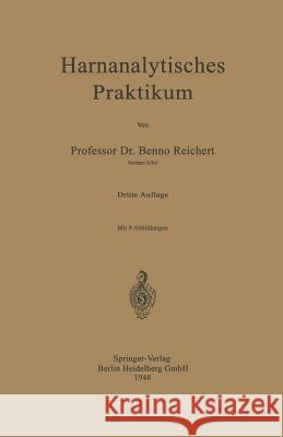 Harnanalytisches Praktikum Benno Reichert 9783540013389 Springer