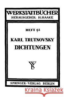 Dichtungen K. Trutnovsky 9783540014379 Springer-Verlag Berlin and Heidelberg GmbH & 