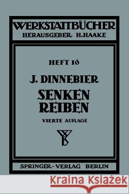 Senken Und Reiben Dinnebier, J. 9783540015123 Not Avail