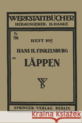 Läppen H. H. Finkelnburg 9783540016014 Not Avail