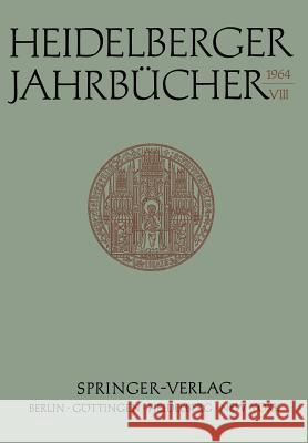 Heidelberger Jahrbücher Ernst, Fritz 9783540031581