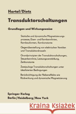 Transduktorschaltungen: Grundlagen Und Wirkungsweise Hartel, Walter 9783540035282 Not Avail