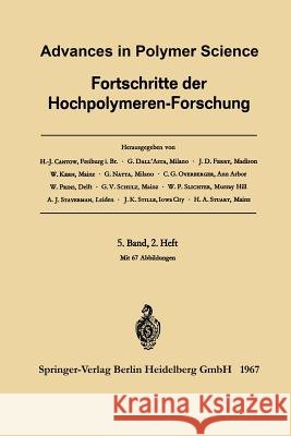 Advances in Polymer Science / Fortschritte Der Hochpolymeren-Forschung Cantow, Prof Dr H. -J 9783540037071