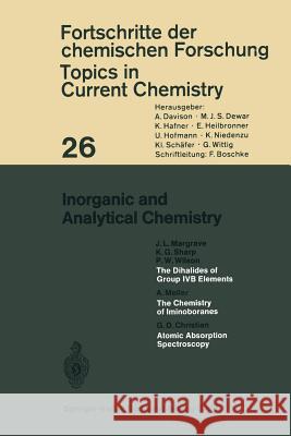 Inorganic and Analytical Chemistry  9783540055891 Not Avail