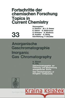 Anorganische Gaschromatographie / Inorganic Gas Chromatography  9783540059394 Springer