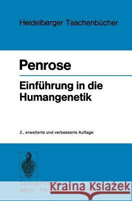 Einführung in Die Humangenetik Penrose, L. S. 9783540062837 Springer