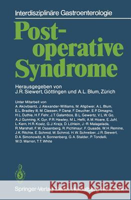 Postoperative Syndrome A. Akovbiantz 9783540091370 Springer