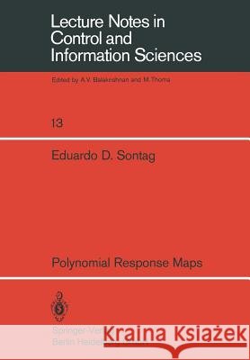 Polynomial Response Maps E. D. Sontag 9783540093930