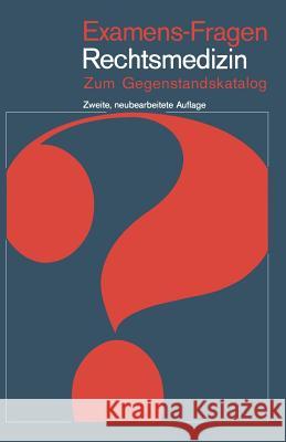 Rechtsmedizin: Zum Gegenstandskatalog Schwerd, W. 9783540104124 Springer