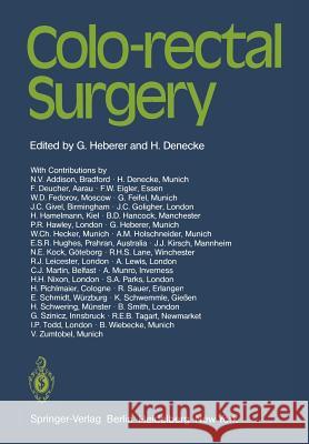 Colo-Rectal Surgery Heberer, G. 9783540115052 Springer