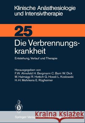Die Verbrennungskrankheit: Entstehung, Verlauf Und Therapie Ahnefeld, F. W. 9783540118183