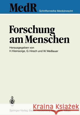 Forschung Am Menschen Buchborn, E. 9783540158271 Springer