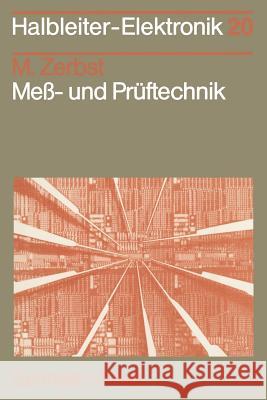 Meß- Und Prüftechnik Zerbst, Manfred 9783540158783 Springer