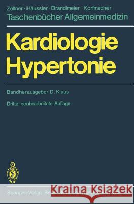 Kardiologie Hypertonie D. H. Antoni W. Hahn D. Klaus 9783540163015 Springer