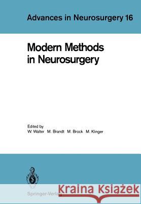 Modern Methods in Neurosurgery Wendelin Walter Mathias Brandt Mario Brock 9783540187080