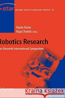 Robotics Research: The Eleventh International Symposium Dario, Paolo 9783540232148