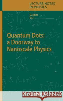 Quantum Dots: A Doorway to Nanoscale Physics Heiss, Wd 9783540242369 Springer