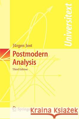 Postmodern Analysis Jurgen Jost 9783540258308