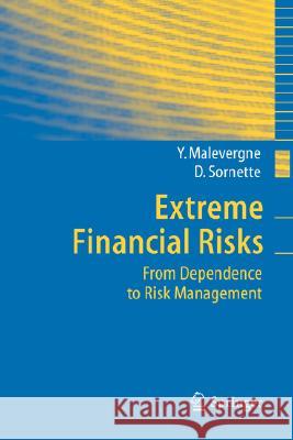 Extreme Financial Risks: From Dependence to Risk Management Yannick Malevergne, Didier Sornette 9783540272649 Springer-Verlag Berlin and Heidelberg GmbH & 