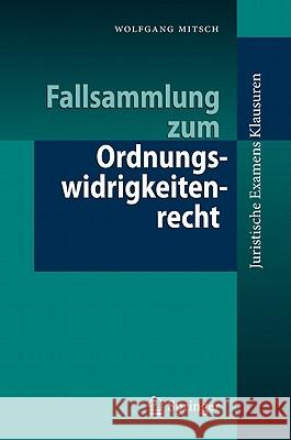 Fallsammlung Zum Ordnungswidrigkeitenrecht Wolfgang Mitsch 9783540339472