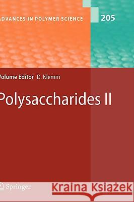 Polysaccharides II Dieter Klemm 9783540371021 Springer-Verlag Berlin and Heidelberg GmbH & 