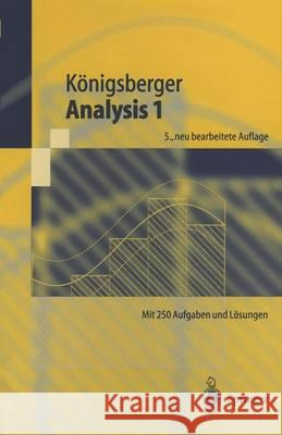 Analysis 1 Konrad K 9783540412823 Springer