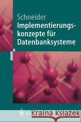 Implementierungskonzepte Für Datenbanksysteme Schneider, Markus 9783540419624 Springer