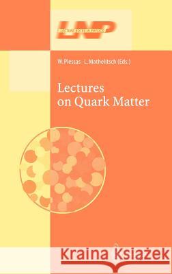 Lectures on Quark Matter W. Plessas L. Mathelitsch W. Plessas 9783540432340 Springer