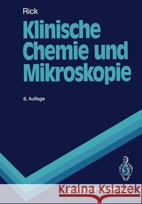 Klinische Chemie Und Mikroskopie Wirnt Rick 9783540519812 Springer
