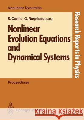 Nonlinear Evolution Equations and Dynamical Systems Sandra Carillo Orlando Ragnisco 9783540519836 Springer-Verlag