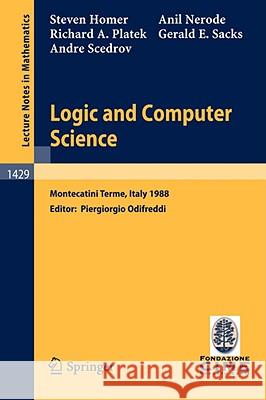 Logic and Computer Science Homer, Steven 9783540527343 Springer