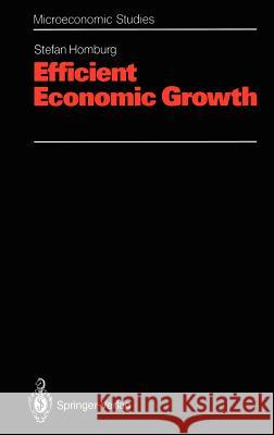 Efficient Economic Growth Stefan Homburg 9783540549956 Springer