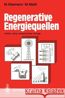 Regenerative Energiequellen Manfred Kleemann Michael Meli Michael Melia 9783540550853 Springer